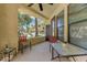 Relaxing outdoor patio with a cozy seating area and views of the community at 7601 E Indian Bend Rd # 1049, Scottsdale, AZ 85250