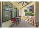 Comfortable patio with ceiling fan and outdoor furniture at 7601 E Indian Bend Rd # 1049, Scottsdale, AZ 85250