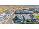 Community aerial view showcasing desert landscaping, neighborhood streets, and a mountain backdrop at 8138 E Jacaranda St, Mesa, AZ 85207