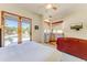 Inviting bedroom features a wet bar and patio access to a private pool at 9415 N 124Th St, Scottsdale, AZ 85259