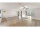 Bright living area with large windows, new flooring, and a view of the backyard at 1255 N Banning --, Mesa, AZ 85205