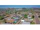 Aerial view showcasing the neighborhood setting and nearby mountain views at 1526 W Huntington Dr, Tempe, AZ 85282