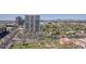 Expansive city view featuring a tall building, ample parking, and the surrounding community at 2201 N Central Ave # 3D, Phoenix, AZ 85004