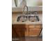 Stainless steel dual-basin kitchen sink with modern faucet and wood cabinets at 3027 W Red Fox Rd, Phoenix, AZ 85083