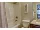 Bathroom featuring a shower-tub combination and granite countertop vanity at 3511 E Baseline Rd # 1104, Phoenix, AZ 85042