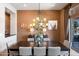 Inviting dining room with modern chandelier and an inviting atmosphere for memorable meals at 42037 N Bradon Way, Phoenix, AZ 85086
