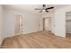 Large main bedroom features wood-look floors, neutral paint, and closet at 4640 W Gail Dr, Chandler, AZ 85226