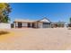 Exterior elevation of home showcasing desert landscaping and attached two-car garage at 4640 W Gail Dr, Chandler, AZ 85226