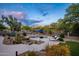 Expansive backyard with mature landscaping, pool, lounge chairs, and a charming desert landscape at 6765 E Duane Ln, Scottsdale, AZ 85266
