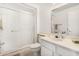 Clean bathroom featuring a shower and vanity sink at 10040 W Royal Oak Rd # N, Sun City, AZ 85351