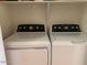 Convenient laundry area featuring a modern washer and dryer set for efficient home living at 1406 W Emerald Ave # 124, Mesa, AZ 85202