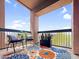 Relaxing balcony features outdoor seating and colorful rug with views of the surrounding landscape at 20801 N 90Th Pl # 271, Scottsdale, AZ 85255