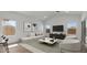 Bright living room featuring modern decor, hardwood floors, and ample natural light at 23417 W Burton Ave, Buckeye, AZ 85326