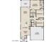 Layout featuring the kitchen, Gathering room, bedrooms, 2 car garage and covered patio at 3916 S 98Th Ln, Tolleson, AZ 85353