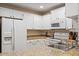 Well-lit kitchen featuring white cabinets, granite countertops, and stainless-steel appliances at 540 N May -- # 2110, Mesa, AZ 85201