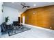 Bright living room featuring modern furniture, ceramic tile floor, and textured wall at 5922 W Michelle Dr, Glendale, AZ 85308