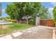 Beautiful backyard with lush lawn, mature trees, gravel path, and access to the pool at 5926 S Newberry Rd, Tempe, AZ 85283
