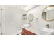 Bright bathroom with double sinks, vessel sinks, and modern fixtures at 6601 W Montego Ln, Glendale, AZ 85306