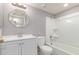 Bathroom with vanity, toilet, and shower/tub combination at 6901 W Mackenzie Dr # 1287, Phoenix, AZ 85033