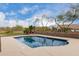 Backyard pool with a beautiful view and great privacy fencing and landscaping at 9825 E Gary St, Mesa, AZ 85207