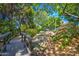 Charming water feature with a small bridge, natural rocks, and verdant greenery, creating a serene and inviting atmosphere at 1010 N Osprey Ct, Gilbert, AZ 85234