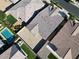 An aerial view of a beautiful property showing a pool, patio, and well-maintained landscaping at 22876 E Via Del Sol --, Queen Creek, AZ 85142