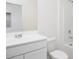 Clean and modern bathroom featuring a vanity with a sink, a toilet, and a shower/tub combination at 24245 W Hidalgo Ave, Buckeye, AZ 85326