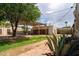 Spacious backyard features a covered structure, mature trees, and desert landscaping, perfect for outdoor living at 356 W Roma Ave, Phoenix, AZ 85013