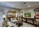 Comfortable seating arrangement in a cozy living room with a dining area at 5672 E Beverly Ln, Scottsdale, AZ 85254