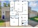 Detailed floor plan showcasing the layout of the home, including bedrooms, kitchen, and living spaces at 8935 N 82Nd St, Scottsdale, AZ 85258