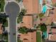 An aerial view showcases the home's prime location within a well-manicured neighborhood at 1226 E Greenway Cir, Mesa, AZ 85203