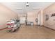 Clean two-car garage featuring an epoxy floor and lots of storage space at 1508 N Alta Mesa Dr # 120, Mesa, AZ 85205