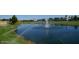 Neighborhood pond with a water fountain at 2579 E Camellia Dr, Gilbert, AZ 85296