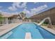 Backyard pool with a slide and diving board at 2579 E Camellia Dr, Gilbert, AZ 85296