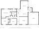 Detailed floor plan showcasing the layout of the home including bedrooms, bathrooms, kitchen, and living areas at 3741 W Davidson Ln, Phoenix, AZ 85051