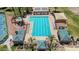 Aerial view of the community pool featuring lap lanes, and lounge seating at 3926 E Lavender Ln, Phoenix, AZ 85044