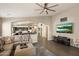 Comfortable living room featuring wood floors, an open floor plan, and modern decor at 420 S Dodge Dr, Chandler, AZ 85225