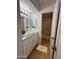Stylish bathroom featuring a modern vanity with a vessel sink and a walk-in shower with marble-style tile at 720 S Dobson Rd # 95, Mesa, AZ 85202