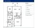 Detailed floor plan of a 3 bedroom, 2 bath home with a 2-car garage and patio, totaling 1,837 square feet at 848 W Riparian Dr, San Tan Valley, AZ 85140