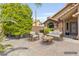 Relaxing outdoor patio with comfortable seating and mature landscaping at 1962 E Morrow Dr, Phoenix, AZ 85024