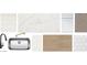 Selection of samples for interior design, including tile, hardware, flooring, and cabinet paint at 26406 N 77Th Dr, Peoria, AZ 85383