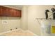Utility room with a water heater and laundry hookups, perfect for efficient home management at 3554 W Aire Libre Ave, Phoenix, AZ 85053