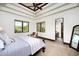 Bright bedroom with scenic view and tray ceiling, designed for relaxation and comfort at 40853 N 94Th St, Scottsdale, AZ 85262