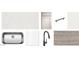 Kitchen elements and design: quartz counter, cabinet, hardware, sink, tile, and faucet at 46886 W Coe St, Maricopa, AZ 85139