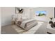 This bedroom boasts a plush bed, neutral tones, and a sunny window view at 7437 S 75Th Dr, Laveen, AZ 85339
