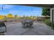 Outdoor patio with seating area, creating a perfect space for relaxation and enjoying the outdoors at 18161 N 63Rd Ln, Glendale, AZ 85308