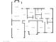 Floor plan of home layout: Living room, kitchen, three bedrooms and garage at 1820 W Seldon Way, Phoenix, AZ 85021
