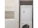Convenient laundry room features stacked washer and dryer units, maximizing space at 18250 N Cave Creek Rd # 139, Phoenix, AZ 85032