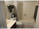 Bathroom featuring a bathtub, shower, and vanity at 1927 E Hampton Ave # 208, Mesa, AZ 85204