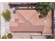Aerial view of the single Gathering home with a tile roof at 2745 W Sunshine Butte Dr, San Tan Valley, AZ 85144